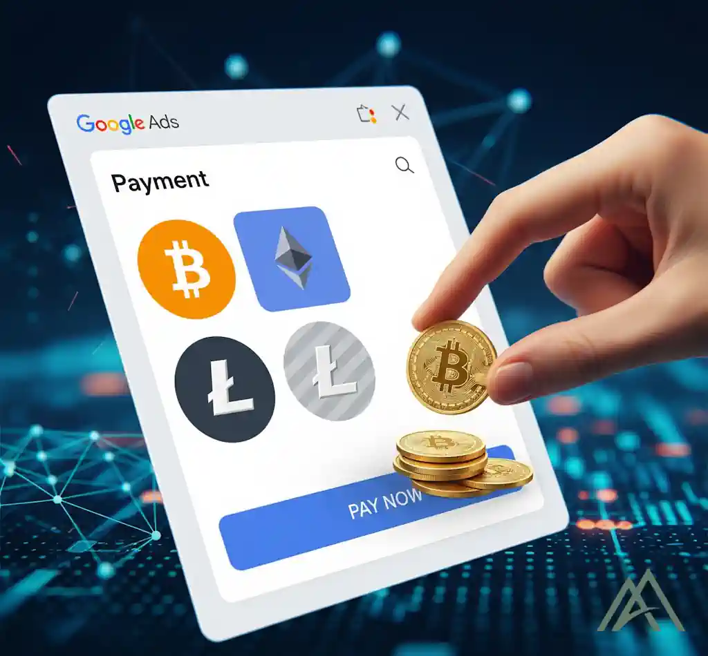 شارژ گوگل ادز با ارز دیجیتال